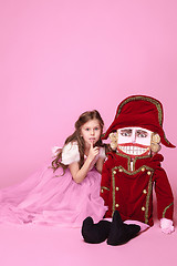 Image showing The beauty ballerina with nutcracker