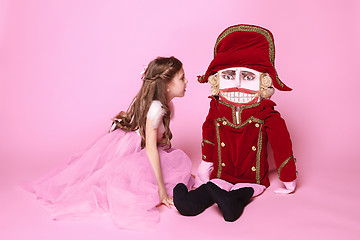 Image showing The beauty ballerina with nutcracker