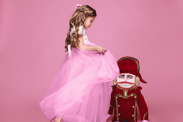 Image showing The beauty ballerina with nutcracker