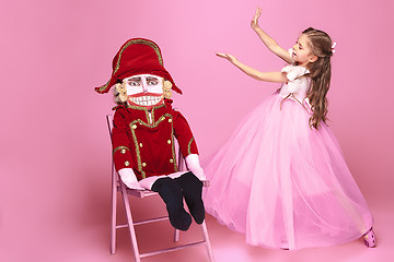 Image showing The beauty ballerina with nutcracker