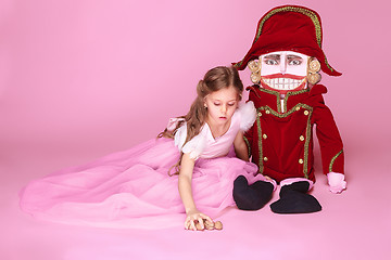 Image showing The beauty ballerina with nutcracker