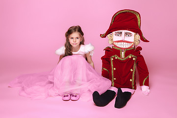 Image showing The beauty ballerina with nutcracker