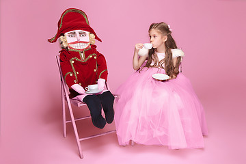 Image showing The beauty ballerina with nutcracker