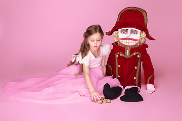 Image showing The beauty ballerina with nutcracker