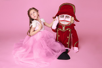 Image showing The beauty ballerina with nutcracker