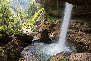 Image showing Upper Pericnik waterfall at Triglav national park, Julian Alps, Slovenia.