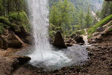 Image showing Upper Pericnik waterfall at Triglav national park, Julian Alps, Slovenia.