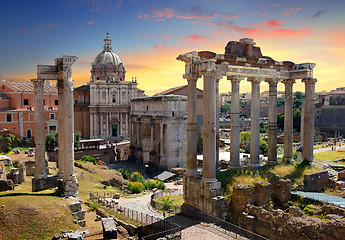 Image showing Temples and ruins of Roman Forum