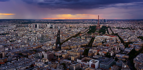 Image showing Panoramic view of Paris