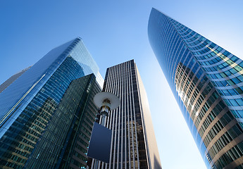 Image showing View on modern skyscrapers