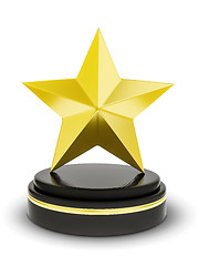 Image showing golden star trophy