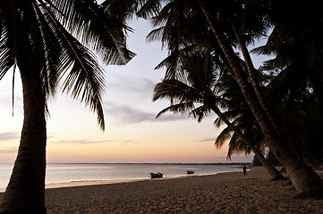 Image showing The peaceful evening on a beach. Madagascar