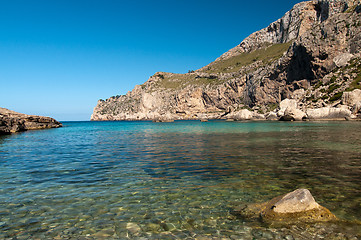 Image showing Mountains and blue sea