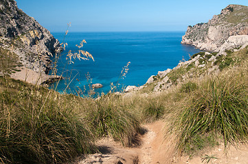 Image showing Mountains and blue sea