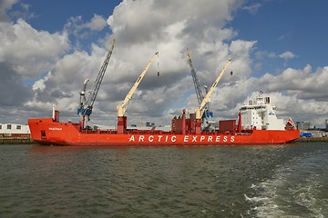 Image showing Industrial ships in dock