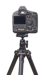 Image showing DSLR camera on a tripod