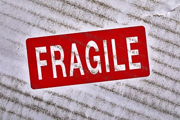 Image showing Fragile stamp closeup