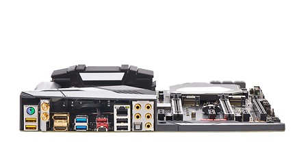 Image showing Computer Motherboard Back Side