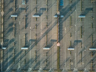 Image showing Empty Carpark Aerial