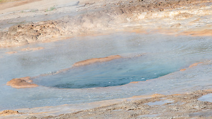 Image showing The famous Strokkur Geyser - Iceland - Close-up