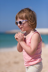 Image showing little girl at beach