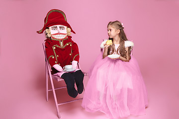 Image showing The beauty ballerina with nutcracker