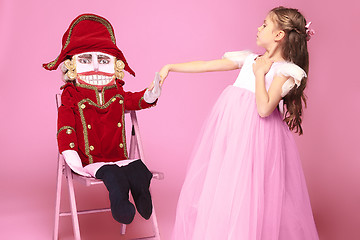 Image showing The beauty ballerina with nutcracker