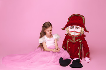 Image showing The beauty ballerina with nutcracker