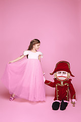 Image showing The beauty ballerina with nutcracker