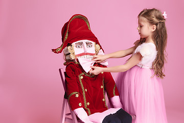 Image showing The beauty ballerina with nutcracker