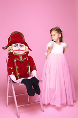 Image showing The beauty ballerina with nutcracker