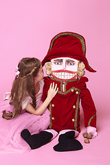 Image showing The beauty ballerina with nutcracker