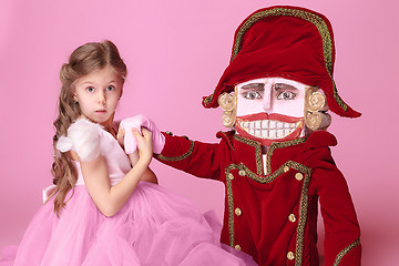 Image showing The beauty ballerina with nutcracker