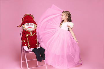 Image showing The beauty ballerina with nutcracker