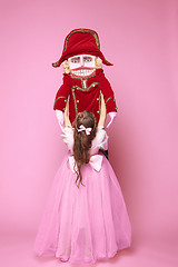 Image showing The beauty ballerina with nutcracker