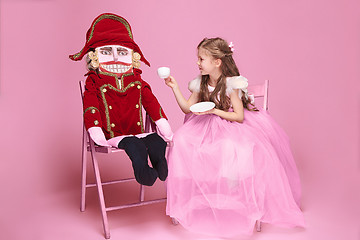 Image showing The beauty ballerina with nutcracker