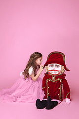 Image showing The beauty ballerina with nutcracker