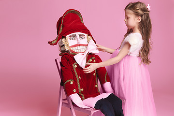 Image showing The beauty ballerina with nutcracker