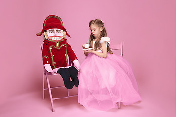 Image showing The beauty ballerina with nutcracker