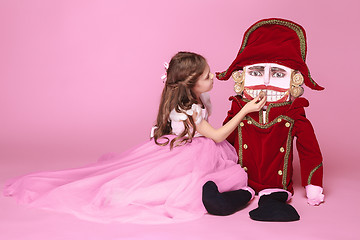 Image showing The beauty ballerina with nutcracker