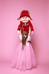 Image showing The beauty ballerina with nutcracker