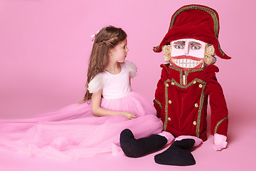 Image showing The beauty ballerina with nutcracker