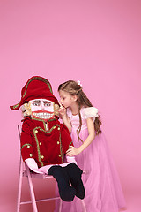 Image showing The beauty ballerina with nutcracker