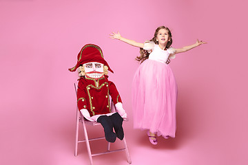 Image showing The beauty ballerina with nutcracker