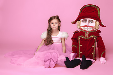 Image showing The beauty ballerina with nutcracker