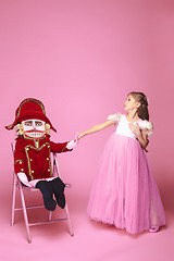 Image showing The beauty ballerina with nutcracker