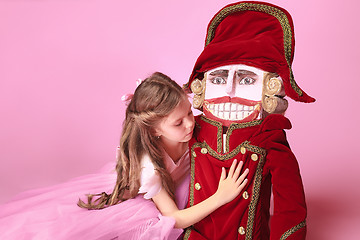 Image showing The beauty ballerina with nutcracker