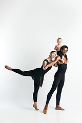 Image showing A happy family on white background