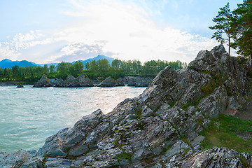 Image showing Fast mountain river Katun