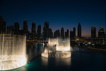 Image showing musical fountain in Dubai